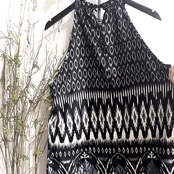 Encore🖤Large Black Long Halter Sleeveless Top/Dress - Picture 3 of 6